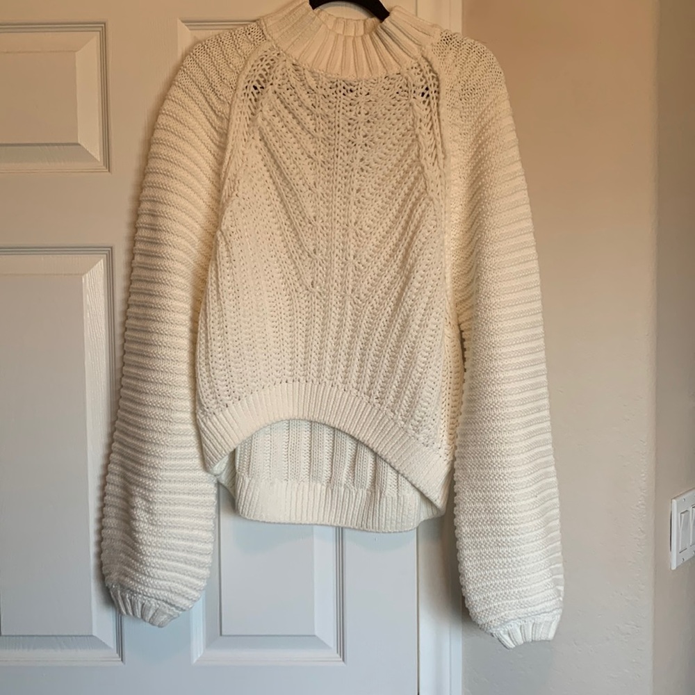 Free People Ivory Knit Sweater NWT sz Large
